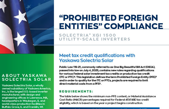 SOLECTRIA Prohibited Foreign Entities
