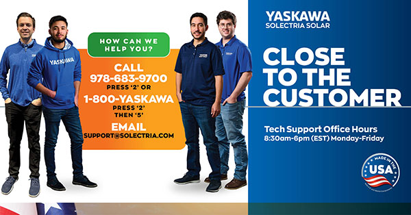 Yaskawa Solectria Support