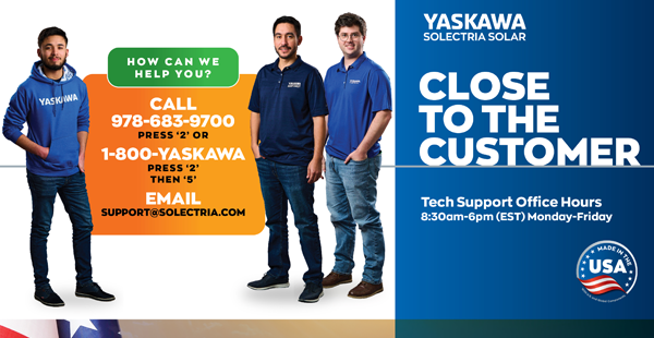 Yaskawa Solectria Support
