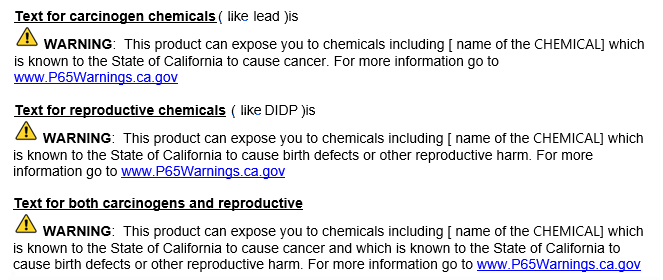 California S Proposition 65 Yaskawa California S Proposition 65 Yaskawa