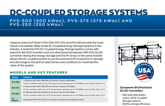 Data Sheet: DC-Coupled Storage Systems