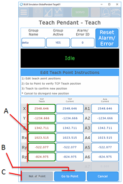 Edit Teach Points